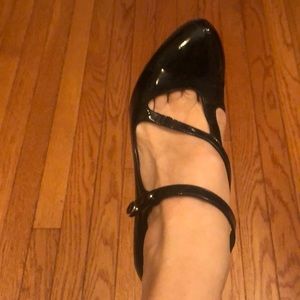 Giorgio Armani patent leather wedge heels